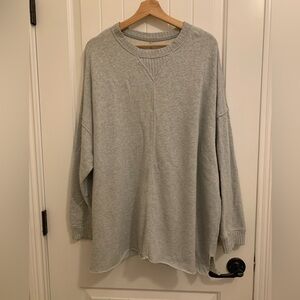 Aerie Women's Light Gray Oversized Sweatshirt